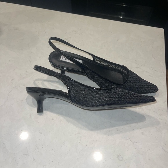 Steve Madden Mesh Slingback Kitten Heels - Picture 3 of 5